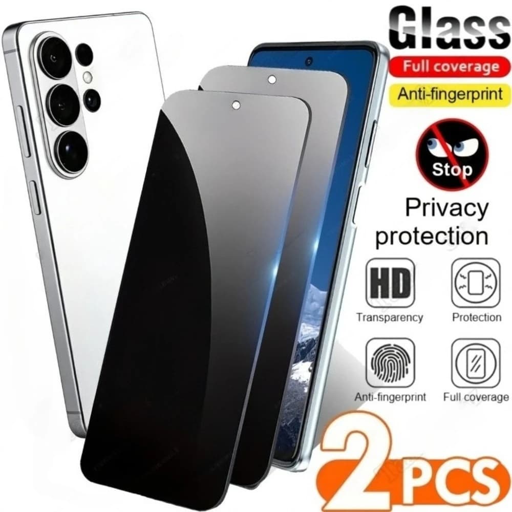 2 Pezzi Vetro Temperato Anti-Spia per Samsung Galaxy S26 S25 S24 Ultra S23 S22 S21 Plus S23 S24 S25 FE Protezione Schermo Anti-Graffio