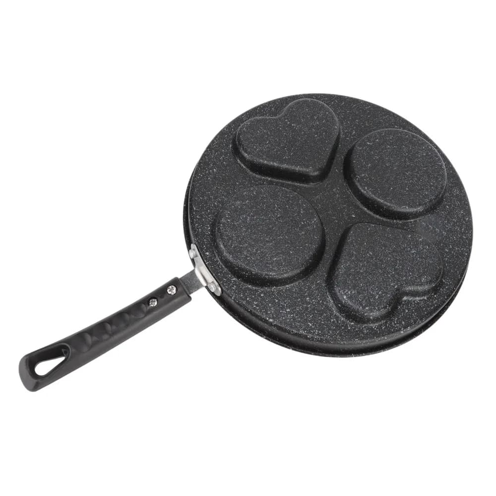 Aluminum Alloy Egg Frying Pan Even Heating Black Omelette Pan Easy To Hang Non Stick Frying Pan Pancake Bacon Burger