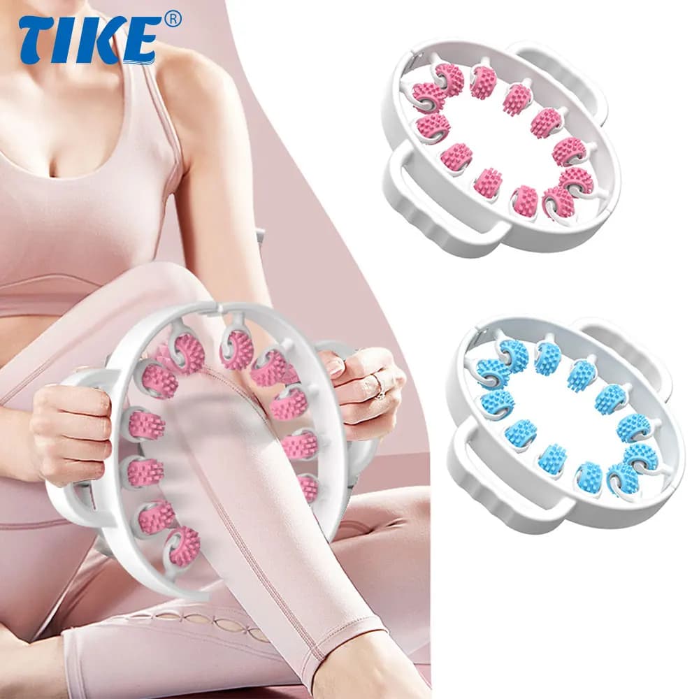 Massaggiatore per gambe Rullo per massaggio multifunzionale a 12 ruote a copertura totale per macchina per massaggio manuale per il rilassamento dei muscoli delle gambe e della vita del braccio