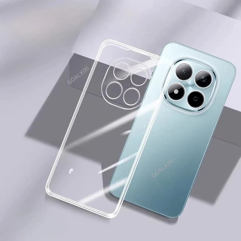 Custodia per Xiaomi Poco M8 Pro M8Pro M 8 5G Trasparente Sottile Antiurto con Cornice in Silicone Testurizzata