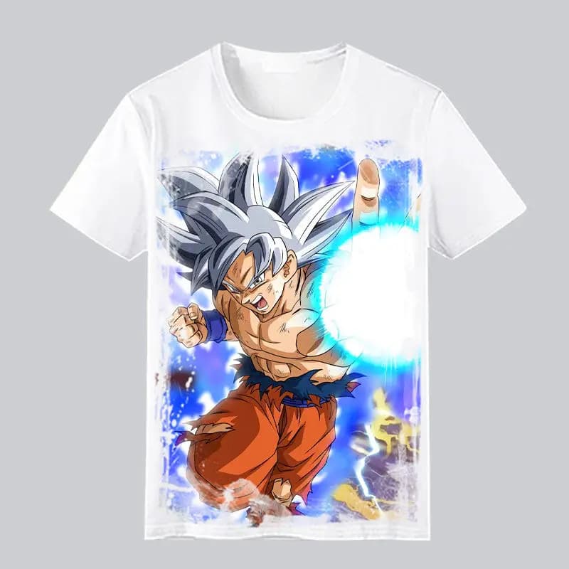 T-shirt a maniche corte stampata in 3D Dragon Ball Anime 2026 - Stile Super Saiyan Sun Wukong per adulti e bambini