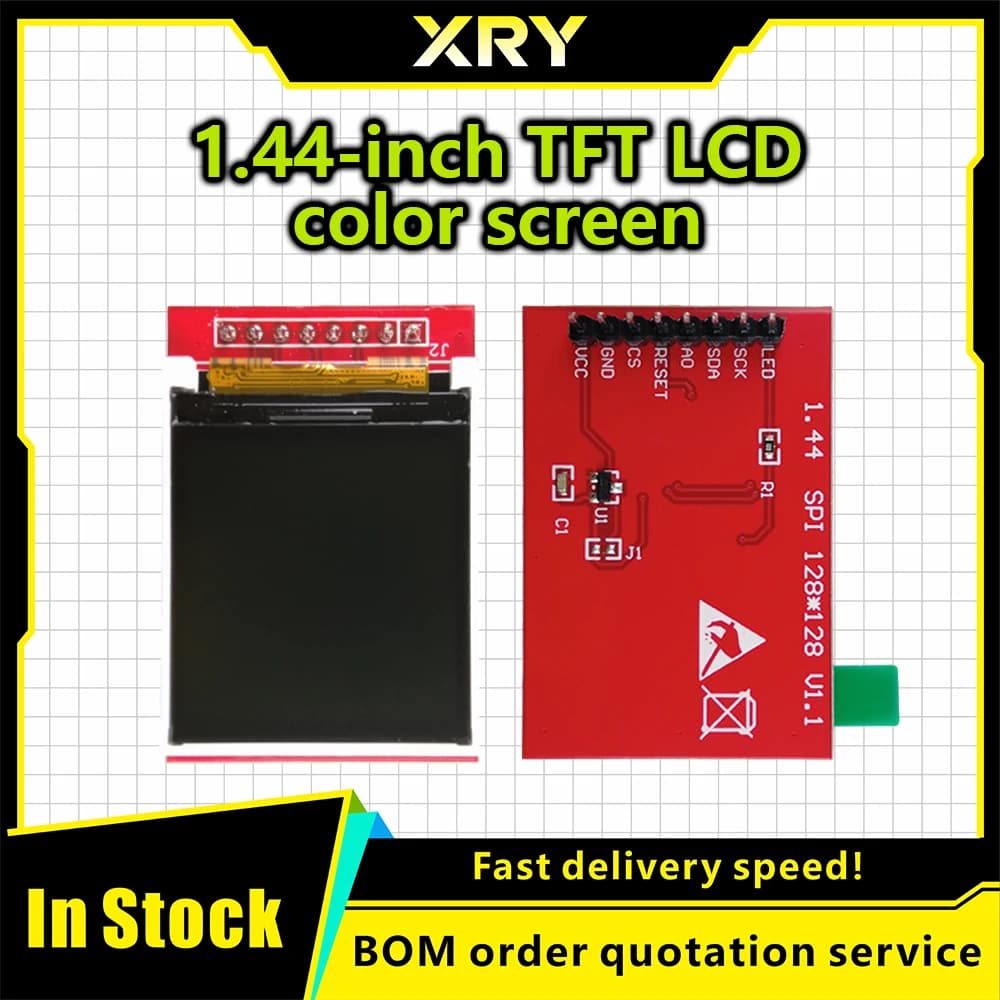 XRY 1/2PCS 5V 3.3V 1.44 pollici TFT LCD Display Module 128*128 Color Sreen SPI compatibile per Arduino mega2560 STM32 SCM 51
