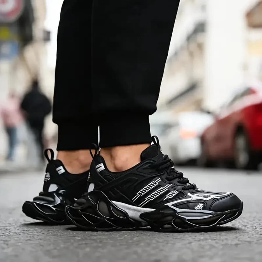 [Scarpe da uomo con suole elastiche] Scarpe da uomo Jifffly con suole elastiche Scarpe sportive casual eleganti e traspiranti per la corsa all'aperto