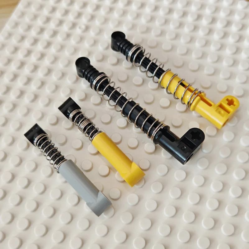 10 Pezzi Ammortizzatori High-Tech con Molla Dura/Morbida per Veicoli a Motore, Parti Compatibili con Lego 92592 18404 76138