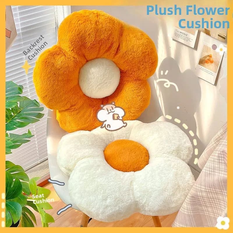 Sunflower Decorative Cushion Sofa Living Room Cream Style Window Ornament Flower Pattern Petal Pillow Pad