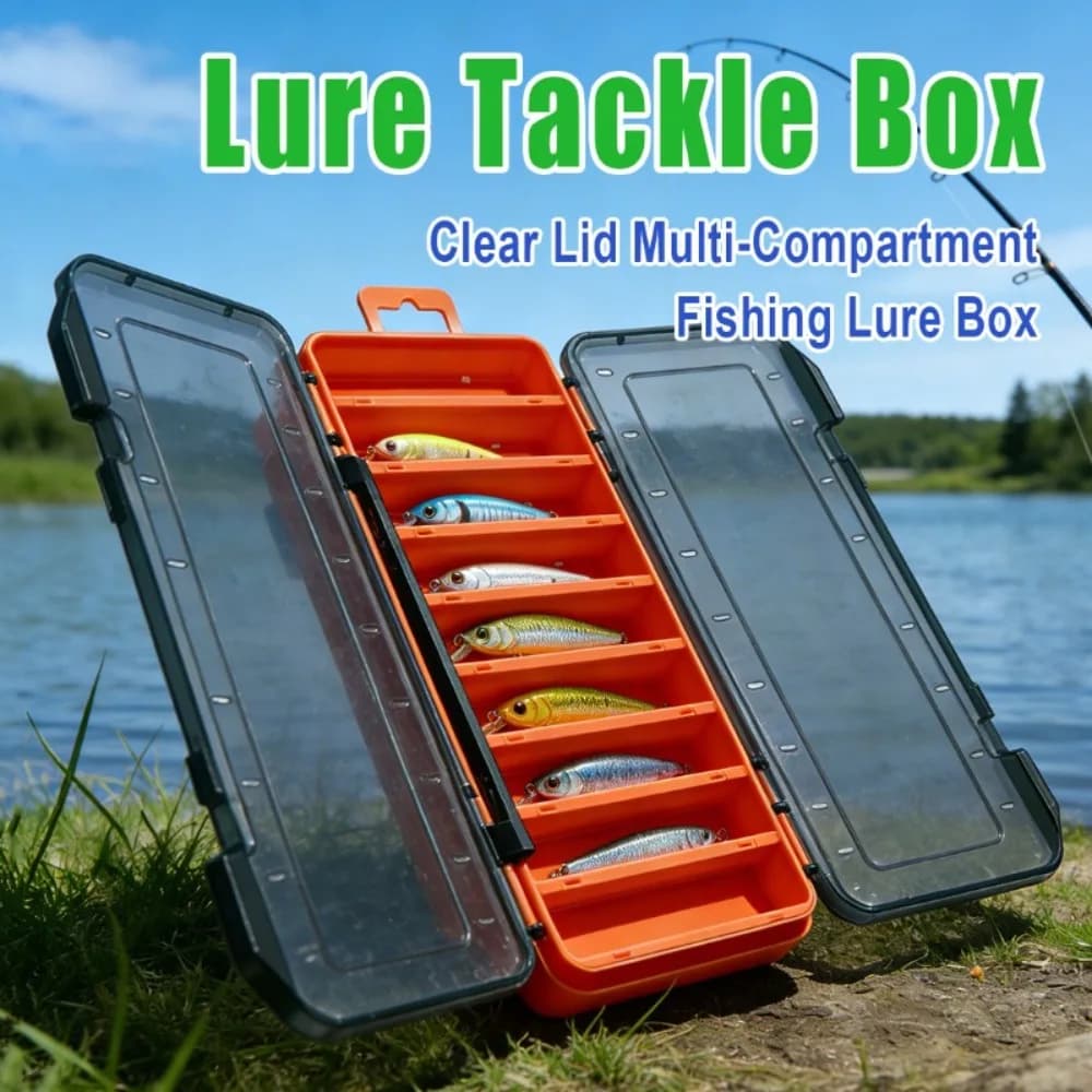 NEW Double Layer Fishing Equipment Box, Portable, Multi-Sparking, Esche Container and Plastic Tools