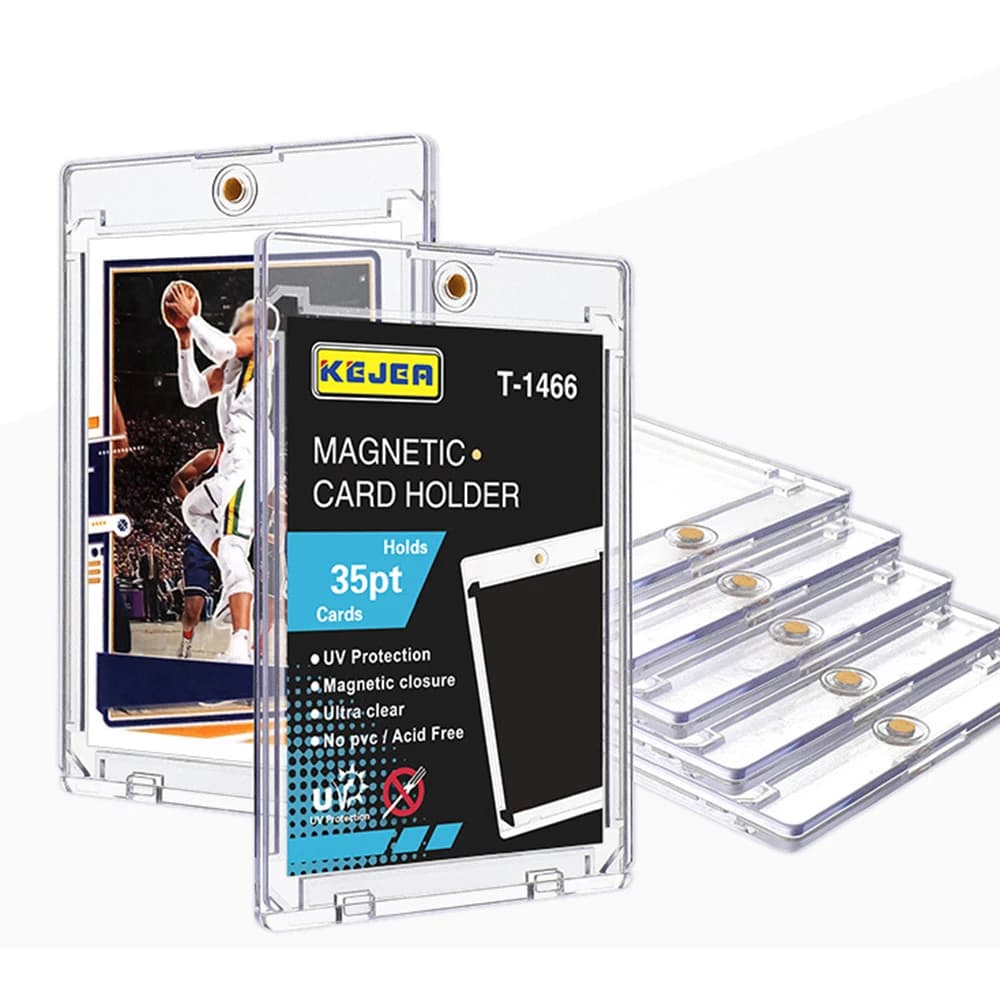 1/5/10PCS Clear Card Holder Magnetic Attraction Type Gaming Sports Trading Card Display Case Kpop Idol Photo Protective Sleeves