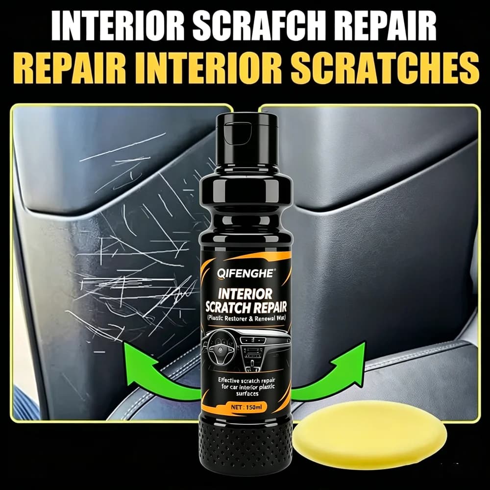 Plastic Restorer & Renewal Wax for Car Interior Scratch Repair Refreshes Worn Panels with Crystal Clear Coating Instant Repair R