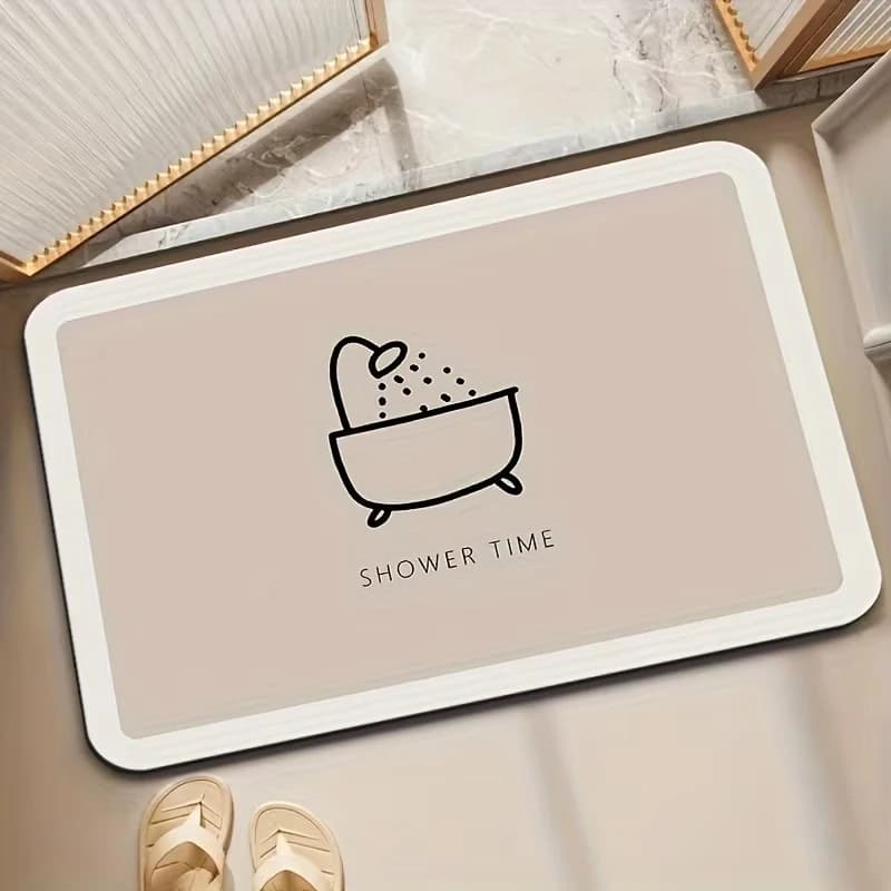 Tappetino da Bagno VIKAMA Stile Minimalista, Design Elegante, Antiscivolo e Assorbente per Uso Domestico