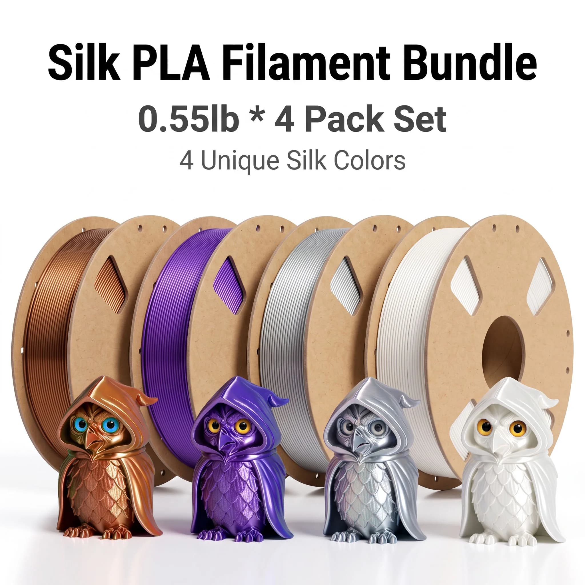 1.75mm Silk PLA Filament Mirror Chrome Shiny Smooth Silk Texture Stable Printing For FDM 3D Printers
