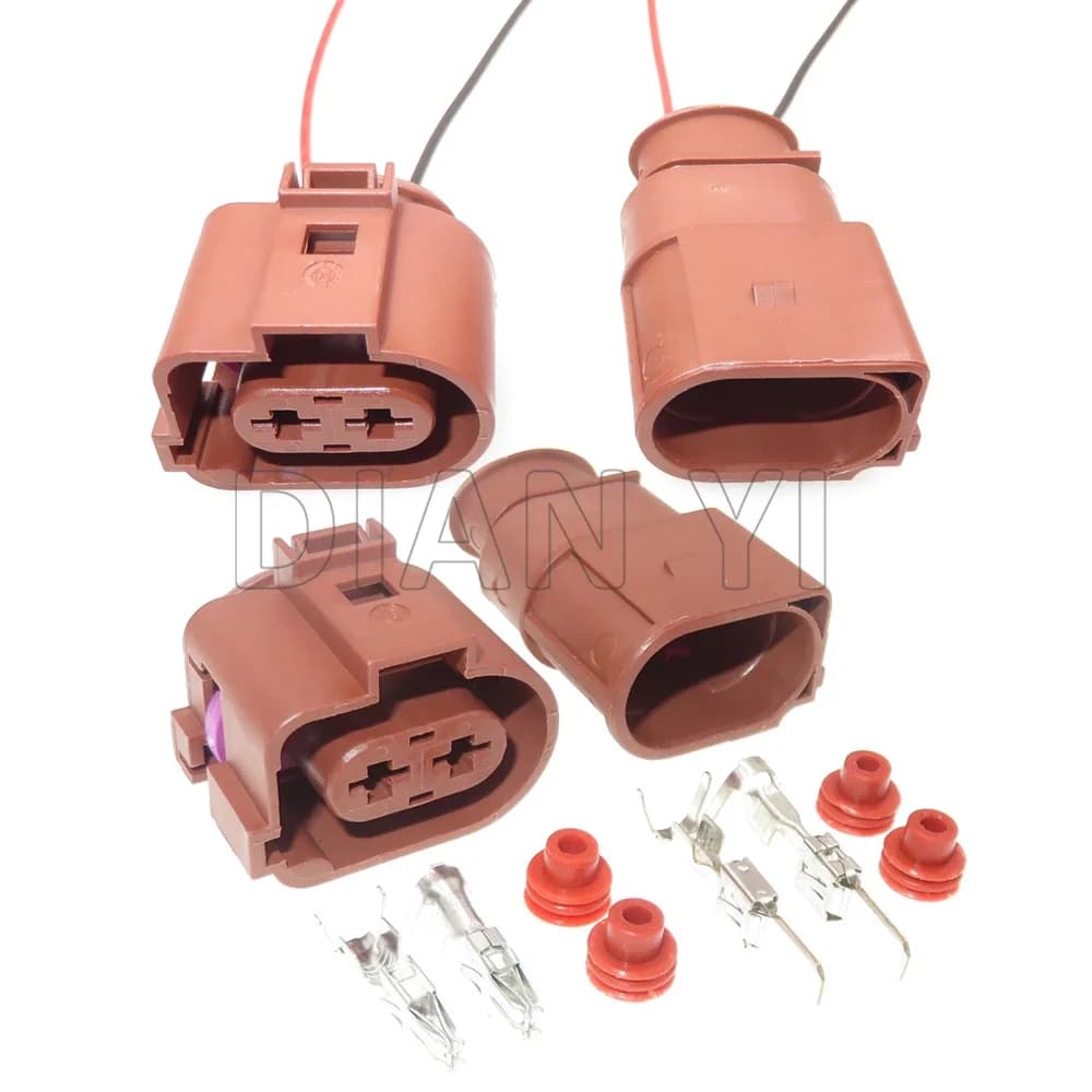 1 set di montaggio CA per presa elettrica per ventola elettronica automatica a 2 vie 3B 0973852 Un 3B 0973752 A Per connettore sigillato per auto Audi