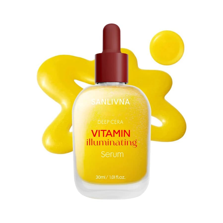 Serum Viso alla Vitamina C e Niacinamide, Schiarisce Tono della Pelle, Bakuchiol per Improving Pores and Purifying, Formula Ricca