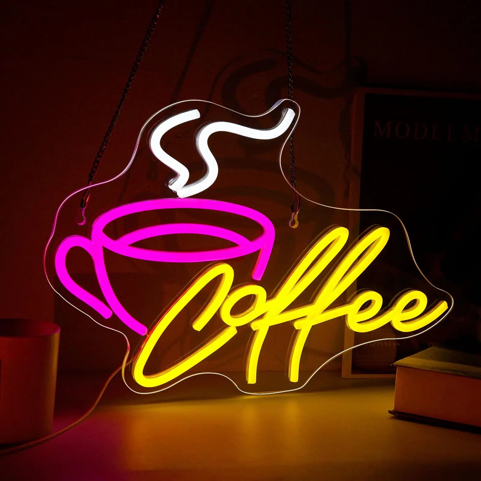 Coffee Bar Insegna al neon LED Cafe Light per Cafe Coffee Station Bar Negozio Cucina aziendale Decorazioni artistiche Decorazioni per feste Regali