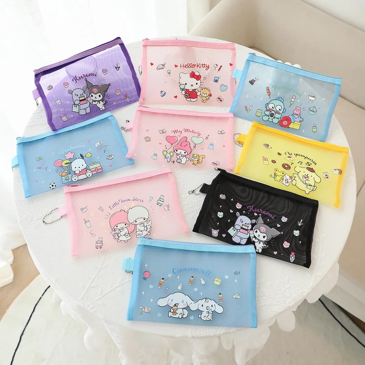 Kawaii hellokitty Stationery Set with Color Pencils and Zipper Bag for Kids School Supplies cinnamoroll color pencil set