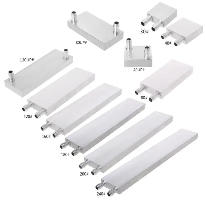Sistema di dissipatore di calore con blocco di raffreddamento ad acqua in alluminio primario 40/80/120/160/180/200/240mm Blocchi radiatore per PC portatile CPU