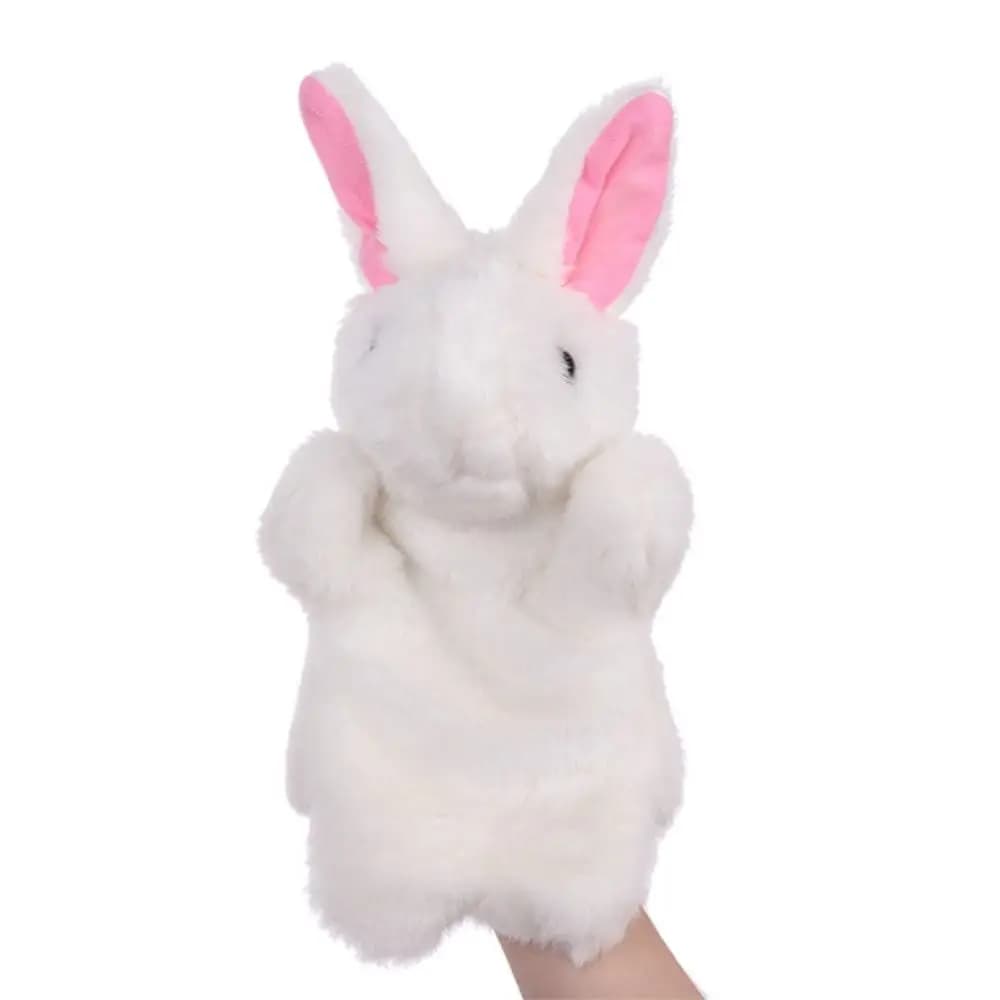 Moda peluche coniglio coniglietto burattino a mano peluche cartone animato burattino da dito 8 colori educazione precoce