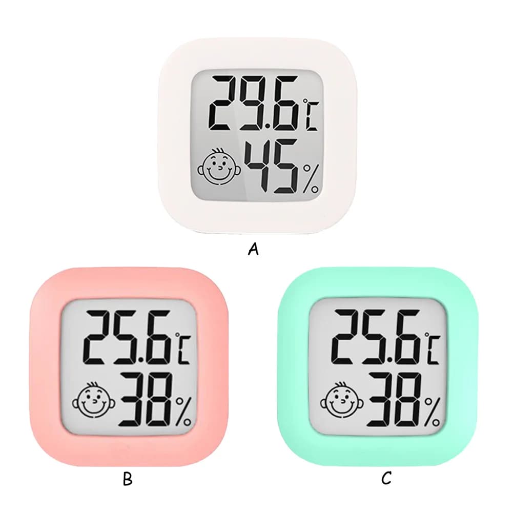 Mini Digital LCD Thermometer for Interior with Temperature and Humidity Sensor, Hygrometer, Home Accessories