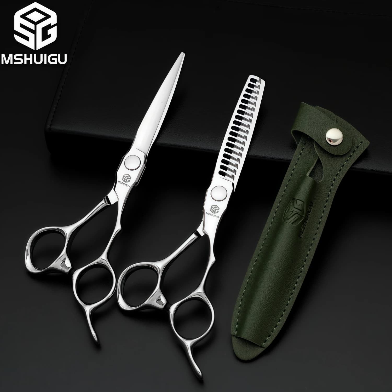 Forbici professionali da barbiere MSHUIGU, forbici multifunzionali per sfoltire i capelli, 6 pollici, acciaio giapponese VG10, adatte per forbici da parrucchiere