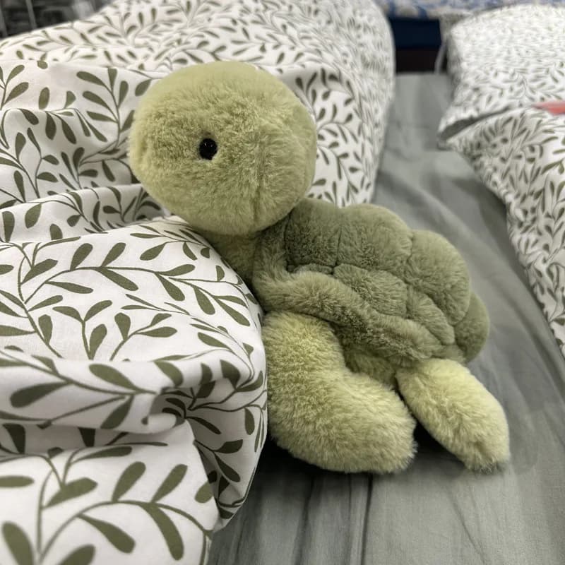 Simpatica bambola tartaruga carina, giocattoli di peluche, bambola tartaruga verde, per bambini, bambola di stoffa lenitiva, regalo di compleanno
