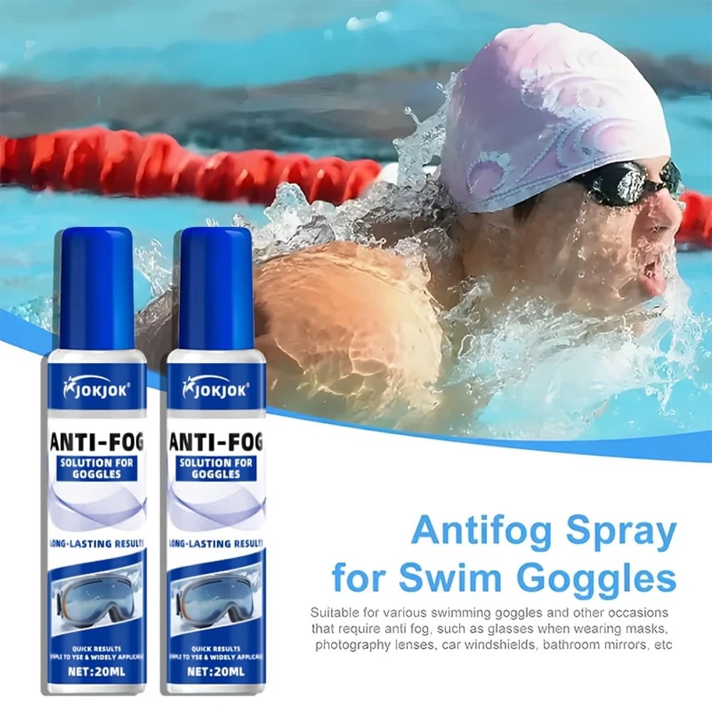 JOKJOK Anti-fog spray for swim glasses, masks and glasses - Long-lasting anti-fog solution, pre-wet wetting agent