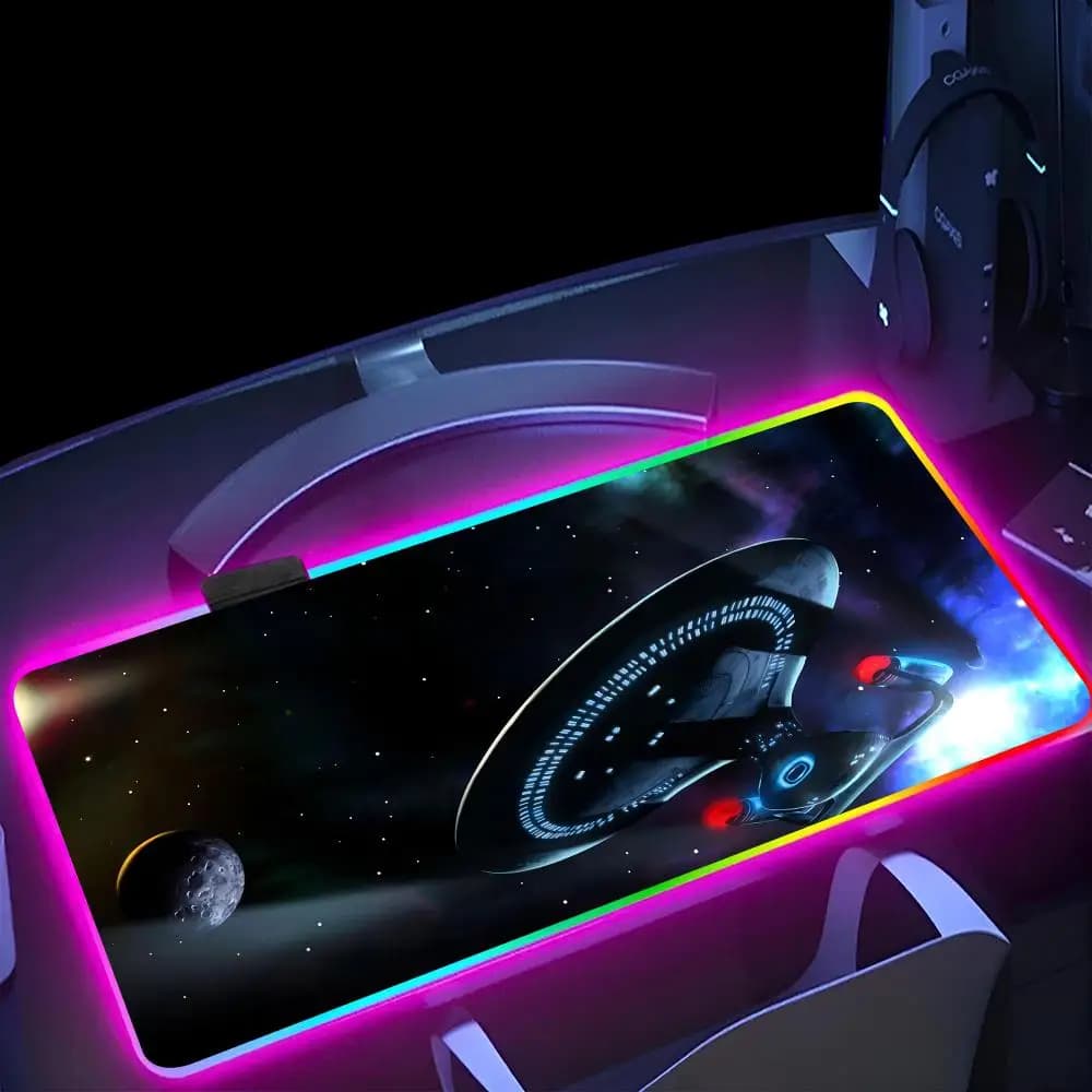 G-Game P-player S-Stars T-Treks tappetino per Mouse RGB Mouse per Pc valenzant Pad tappetino per Mouse LED tappetini per Mouse luminosi Computer da gioco in gomma Mause