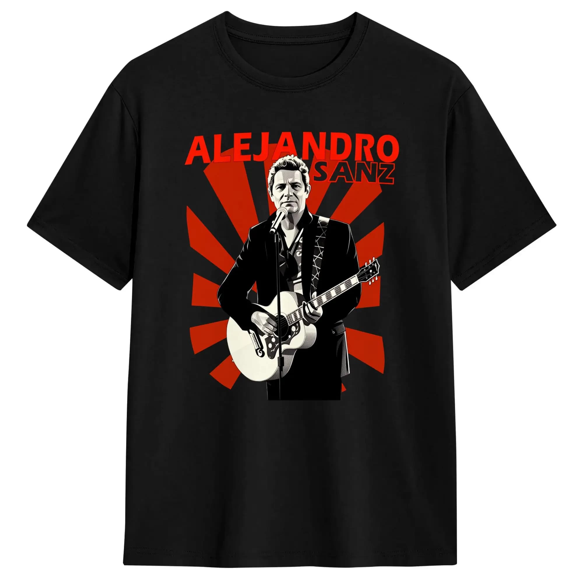 T-shirt in cotone Alejandro Sanz 2026 da uomo, estiva, vintage, stile Harajuku, taglie forti, con fantasia