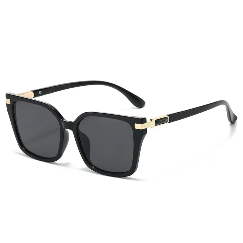 Large Square Sunglasses Women Korean Fashion Styles Brand Metal End Elegant Ladies Daily Causal Sun Screen Uv400 Female Shades