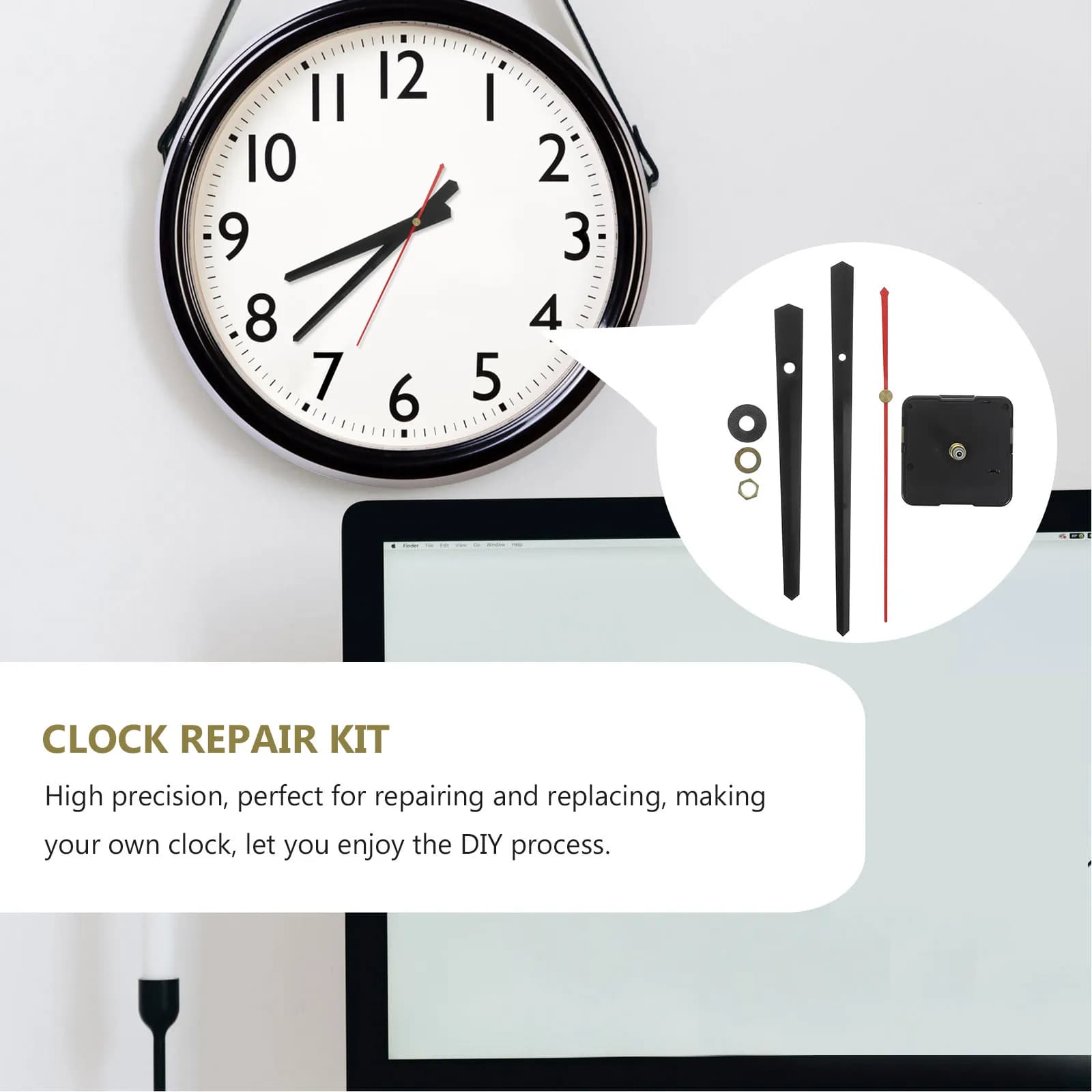 Clock Movement Component Simple Homemade Accessories Wall Mechanism Replacement DIY