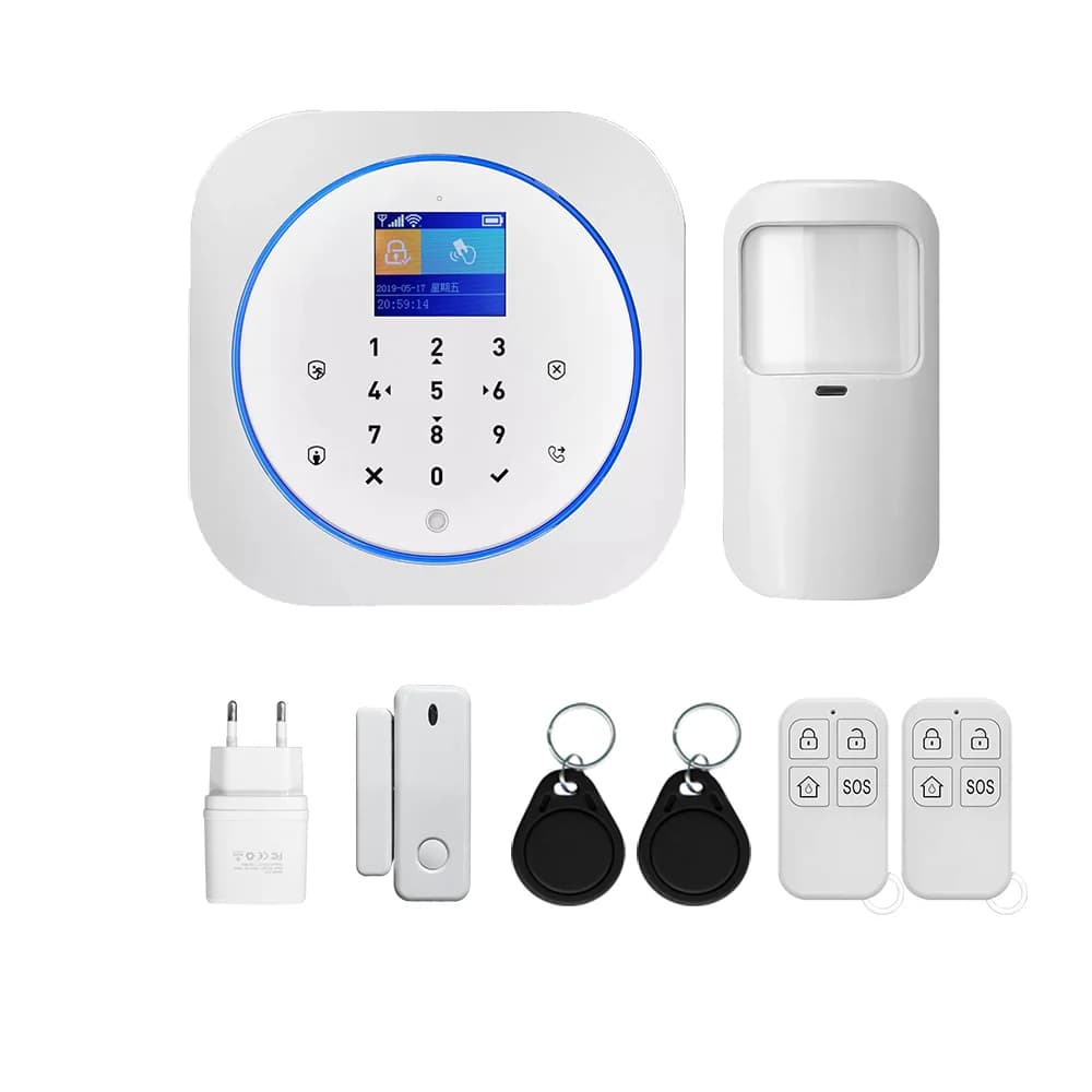 Tuya APP Telecomando WIFI Sistema di allarme GSM Sensore di allarme di sicurezza domestica Rilevatore PIR Contatto porta