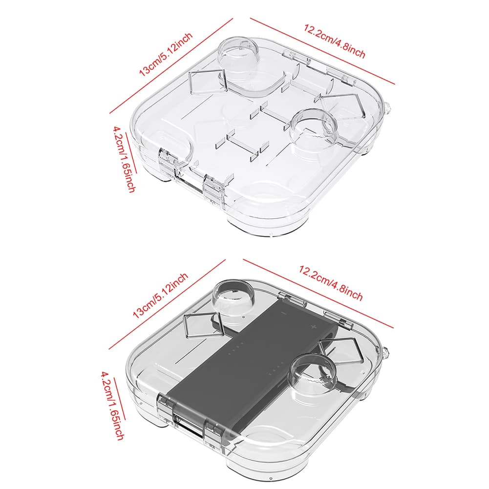 Scatola di Stoccaggio Trasparente con Slot per Schede di Gioco, Custodia Protettiva Trasparente in PC per Nintendo Switch2 Joy-Con