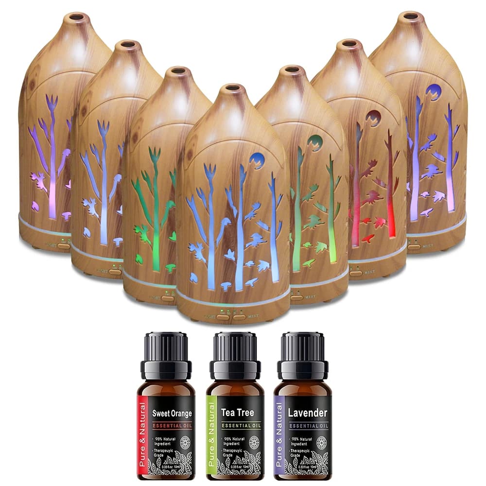 Rilassarsi e rimuovono con il nostro diffusore di aromaterapia a 7 colori Sicuro, silenzioso e spegnimento automatico per un sonno tranquillo