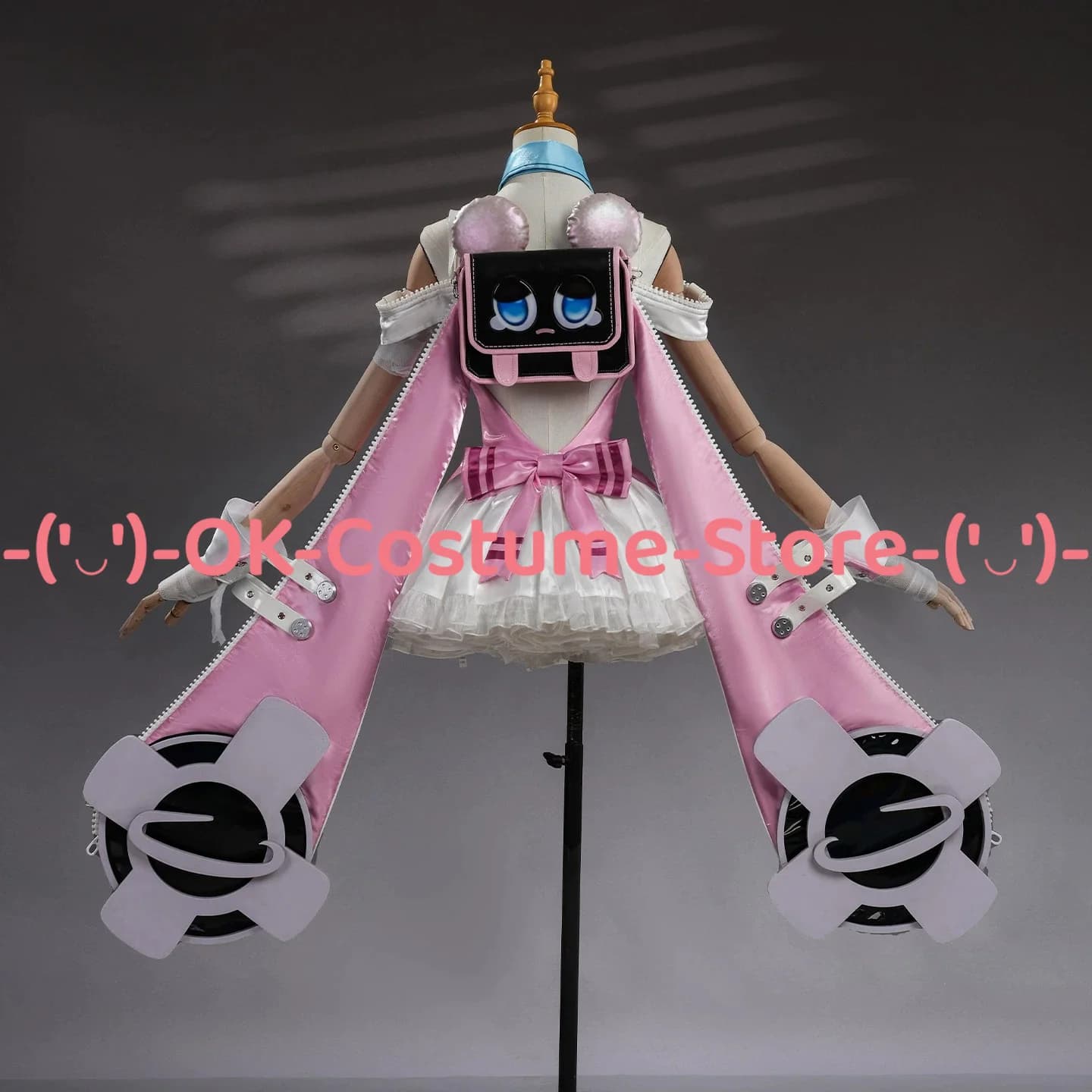 Costume Cosplay NTE Chiz di Neverness to Everness, Scarpe Rosa da Banconista, Borsa, Parrucca, Outfit per Halloween, Carnevale, Festa, Uniforme