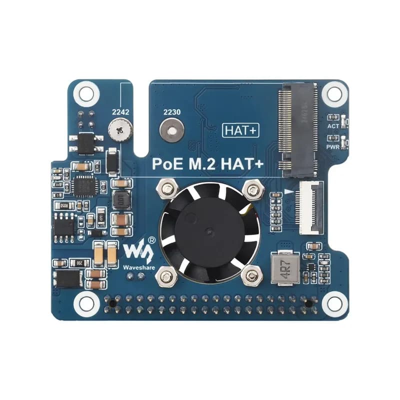 Raspberry Pi 5 PCIe to M.2 Adapter Board for Raspberry Pi 5 Supports PoE Ethernet Power Supply High-Speed Read Write
