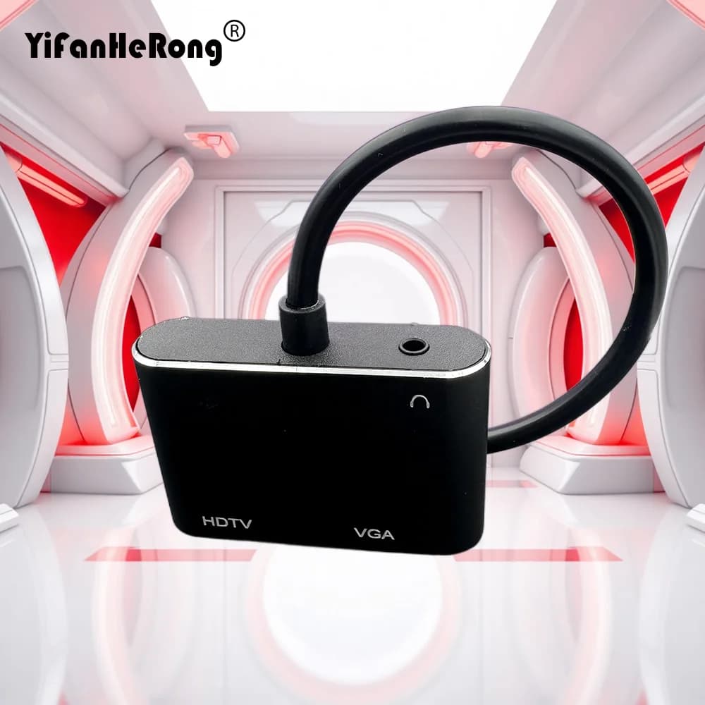 Convertitore USB 3.0 a HDMI/VGA 2in1, Adattatore a Doppia Uscita 1080P, Cavo Adattatore USB a VGA per Mac OS Windows 7/8/10