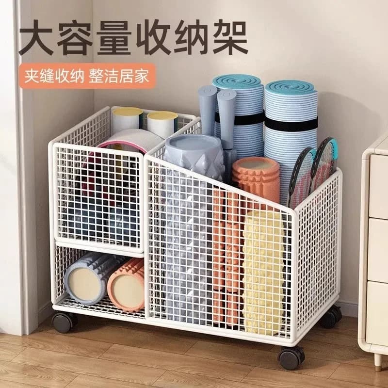 Fitness equipment Yoga mat storage rack Household tools cleat storage basket Sports basketball dumbbell storage rack