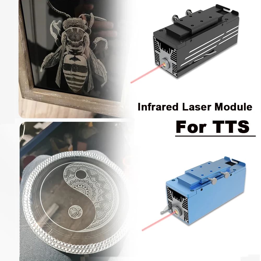 Twotrees T20 Modulo laser a infrarossi per incisione TTS-55 Metallo Acrilico Vetro 1064nm Laser rosso per incisione Bracciale Anello Gioielli