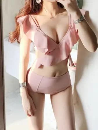 Costume da bagno bikini modellante separato da donna, per sorgenti termali, con effetto push-up sul seno e contenimento pancia, alla moda per piscina