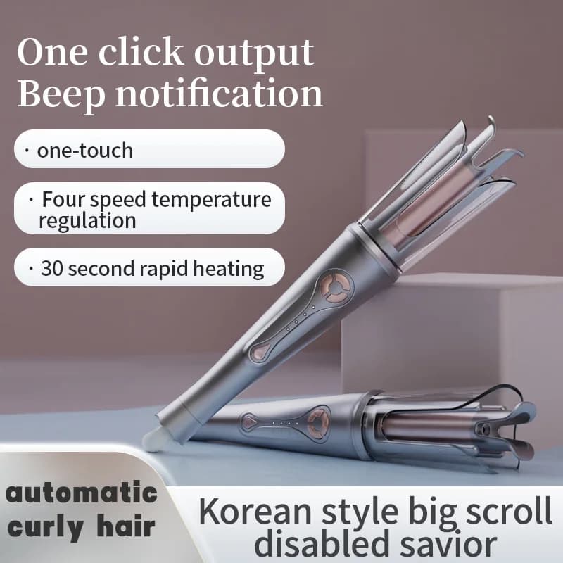 Automatic curling iron with negative ion technology Adjustable temperature Safe anti-coating Double purpose for smooth curly hair