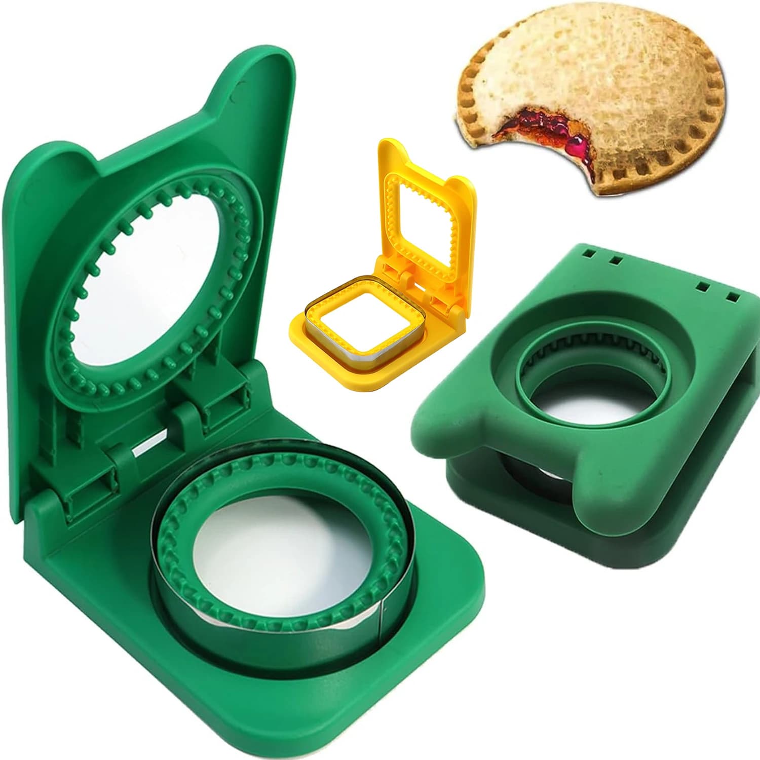 Taglierina e Sigillatrice per Sandwich per Bambini, Pressa per Sandwich Quadrati e Rotondi, Accessori Sicuri e Durevoli per Lunch Box per Bambini