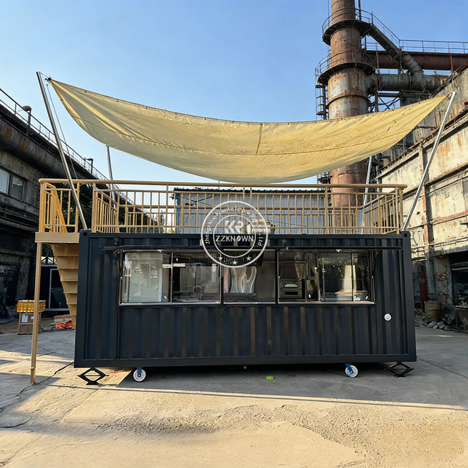 Rimorchio Container 2026 Più Economico per Ristorante Mobile, Carretto Alimentare con Pannello Luminoso Personalizzato per Catering, Furgone Grande