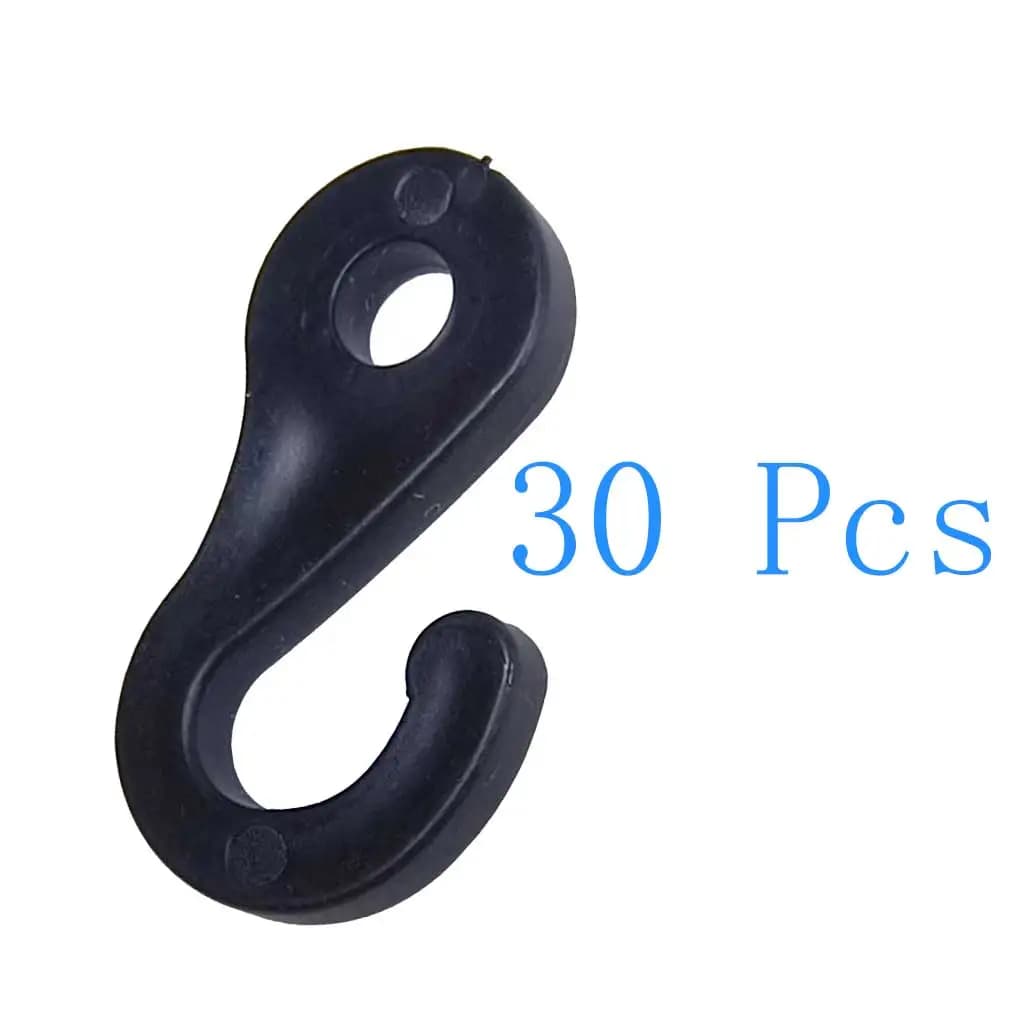 30/50/100Pcs Plastic Eye Snap Hook Clip for Outdoor Camping Tent Cover Awning Tent Rod Fasteners
