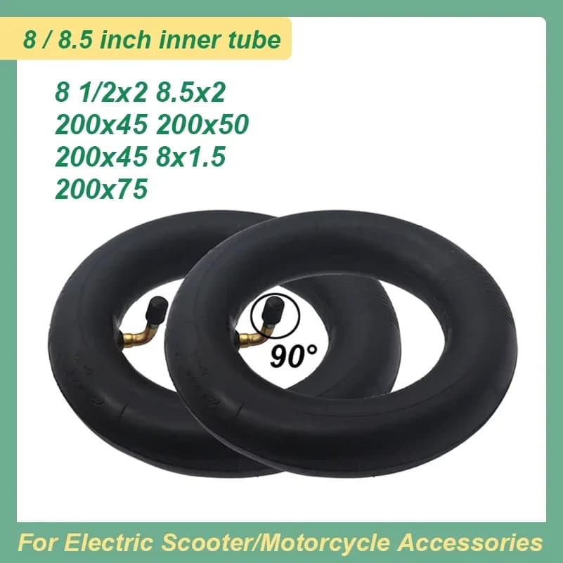 8 1/2x2 .5x2 200x45 x1.5 200x50 200x75 Butyl Inner Tube for / .5 Inch Camera Tire Electric Scooter Baby Carriage Tyre