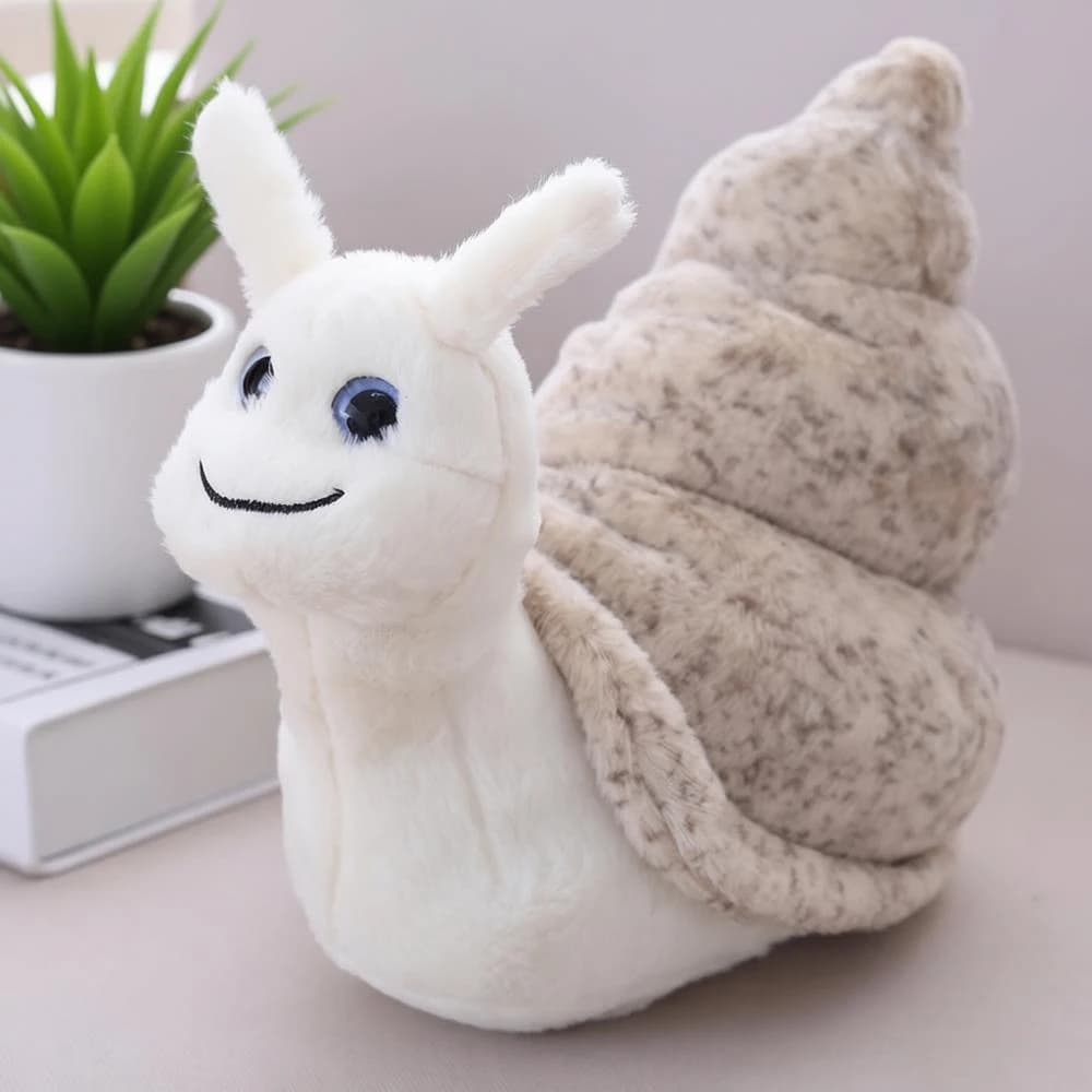 Nuovo Peluche a Forma di Lumaca, Bambola a Conchiglia Bianca, Simpatico Giocattolo Imbottito a Forma di Lumaca, Morbido Cuscino a Conchiglia Marina, Regali di Compleanno