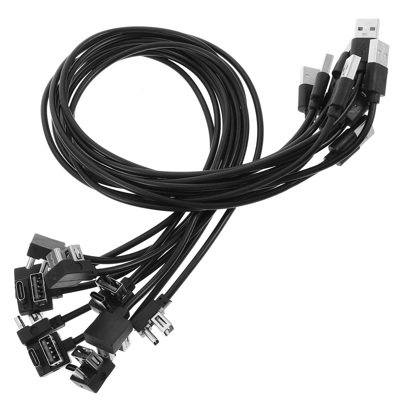 10Pcs Portable USB Charging Interface Adapters Dual USB Output Extension Cord Travel Luggage Power Cable Suitcase Charging