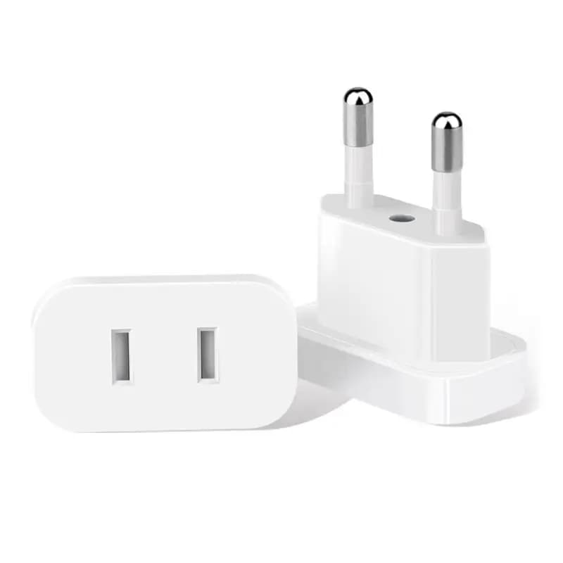 Adattatore per spina UE da 4,0/4,8 mm Adattatore da viaggio da USA a UE Euro a presa elettrica europea per convertitore CA a 2 pin