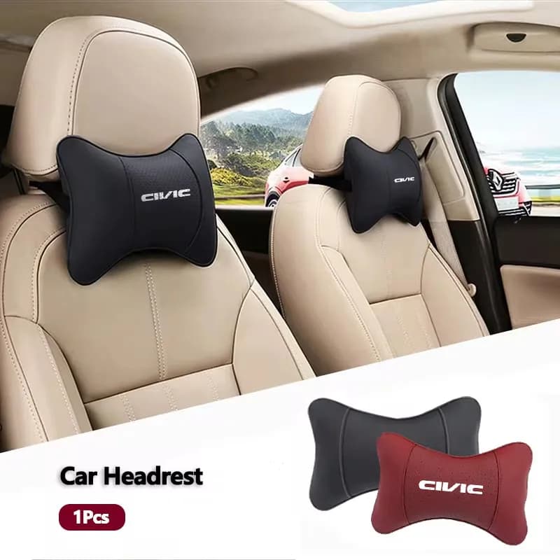Seggiolino auto Cuscino per il collo Poggiatesta in pelle Supporto per la vita lombare per Honda Civci FIT CRV Accord Jazz HRV Dio Stepwgn Prelude Insight