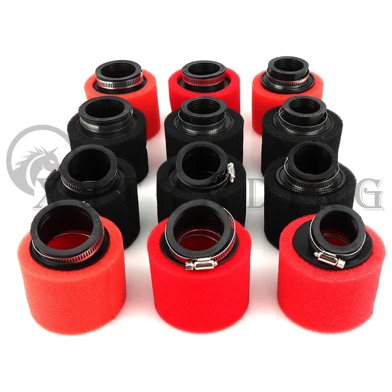 Filtro aria in schiuma nera e rossa 35mm 38mm 42mm 45mm 48mm 50mm 60mm detergente spugna ciclomotore Scooter Dirt Pit Bike moto