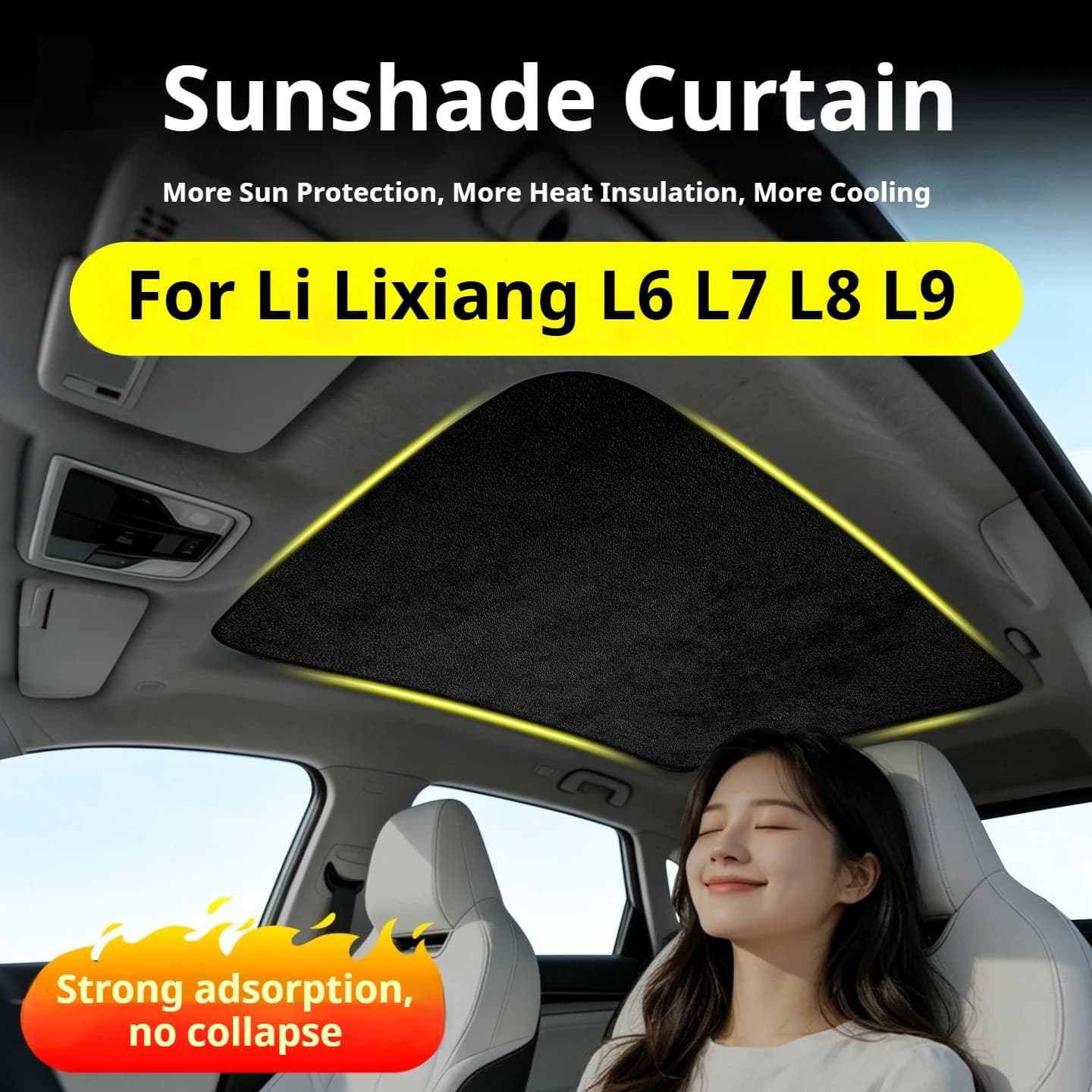 Lixiang L6 L7 L7 L8 L9 Auto Roof Sunbed, Thermal Insulation, Solar Protection, Interior Accessories
