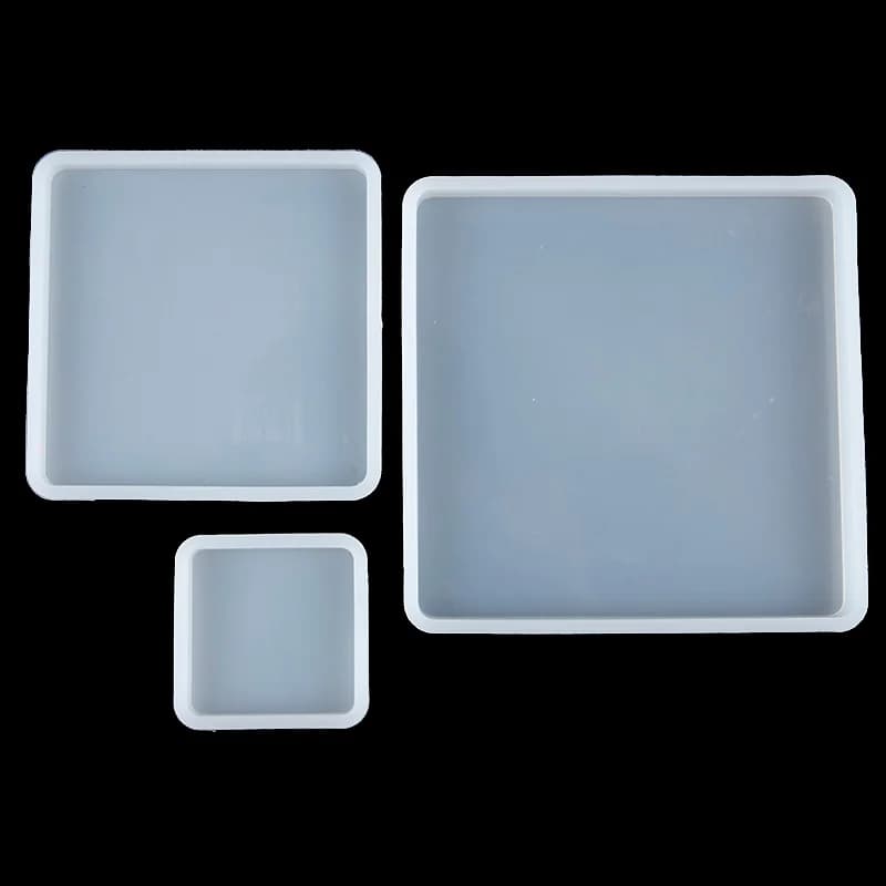 Square Silicone Casting Epoxy Molds For DIY Resin Tray Coaster Jewelry Moulds【SMQ】