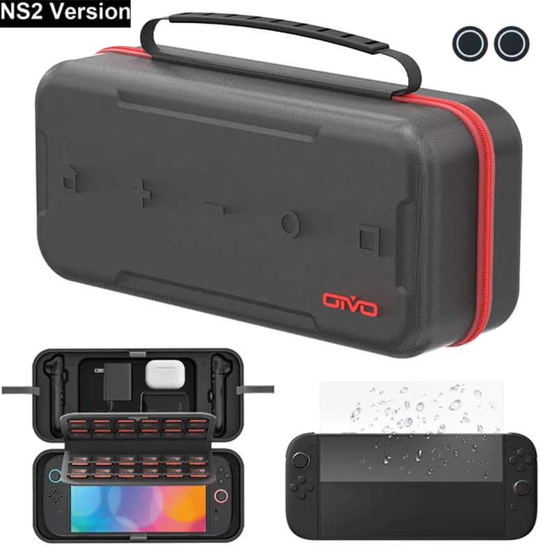 High Quality Big Carrying Case for Switch2 Console Portable Pouch Bag w/ Game Card Cartridges For NS Switch 2 Accessory Storage